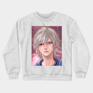 White Hair Anime Boy Crewneck Sweatshirt